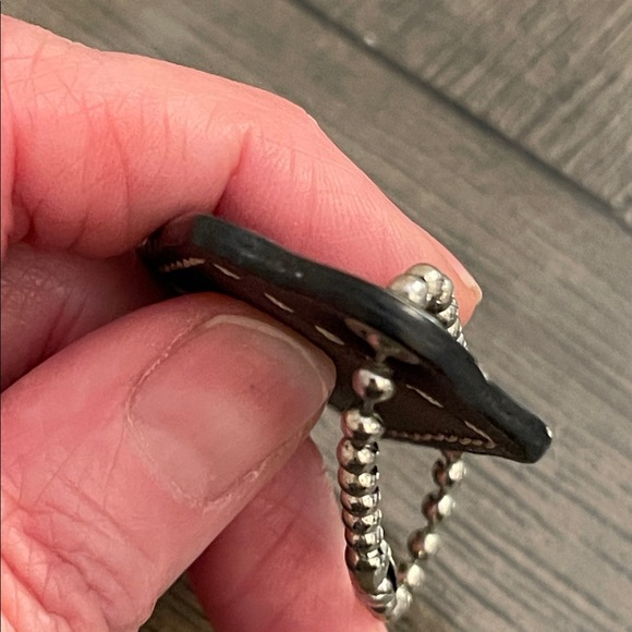 Coach Black Leather Hangtag - Key Chain - Picture 9 of 16